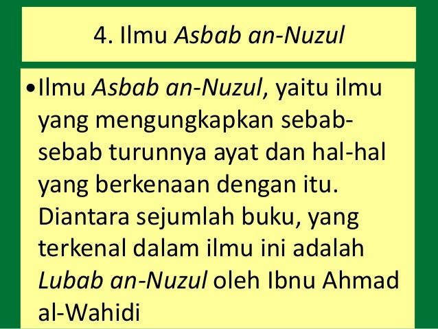 Asbabun Nuzul Al-quran Pdf